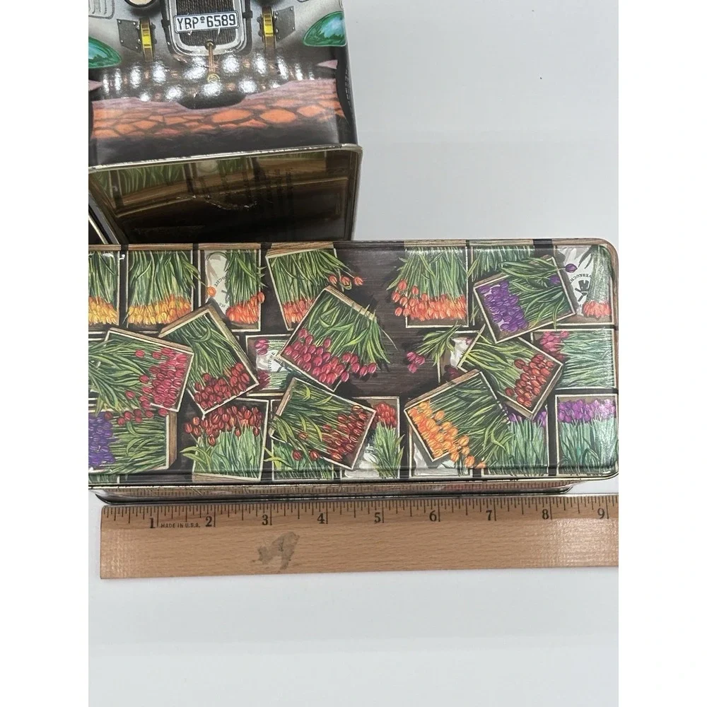 3 Vintage Tins European Market‎ Trucks Holland Tulips Greece France Decor